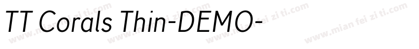 TT Corals Thin-DEMO字体转换